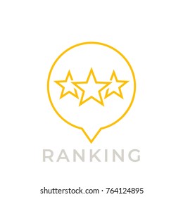 ranking icon on white