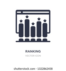 ranking icon on white background. Simple element illustration from Search engine optimization concept. ranking sign icon symbol design.