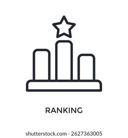 Gliederungsstil für das Ranking-Symbol. Vektorgrafik für Grafikdesign