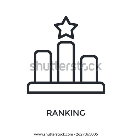 Ranking Icon Outline Style. Vector Illustration For Graphic Design