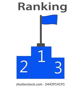 ranking icon, pedestal of the winner, vector illustration.