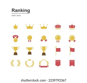 Juego de iconos de clasificación (sin contorno).