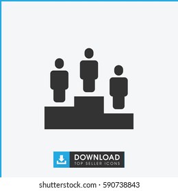 ranking icon. Simple filled ranking vector icon. On white background.