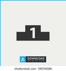 ranking icon. Simple filled ranking vector icon. On white background.