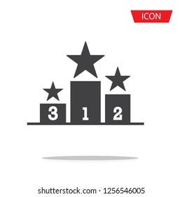 Ranking icon vector isolated on white background.