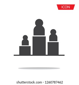 Ranking icon vector isolated on white background.