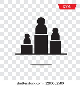 Ranking icon vector isolated on white background. 