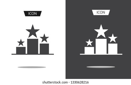 Ranking icon vector isolated on white background.