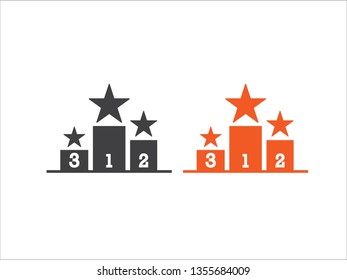 Ranking icon vector isolated on white background.