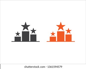 Ranking icon vector isolated on white background.