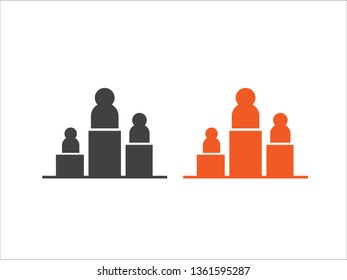 Ranking icon vector isolated on white background.