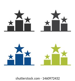 Ranking icon vector isolated on white background.