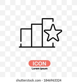 Ranking icon vector isolated on transparent background