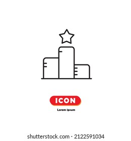 Ranking icon vector isolated on white background