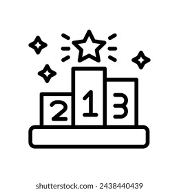 Ranking icon in vector. Logotype