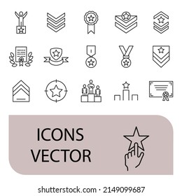 ranking icons set . ranking pack symbol vector elements for infographic web