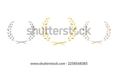 Ranking Laurel Wreath Title Icon Vector Illustration No.1 Copy Space