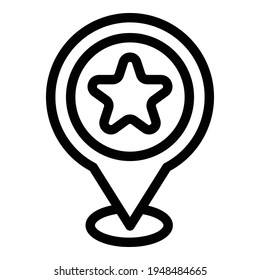 Ranking location icon. Outline Ranking location vector icon for web design isolated on white background