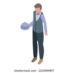 Ranking man icon isometric vector. Food critic. Review chef