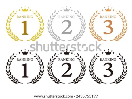 It is ranking material illustration set.