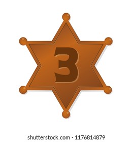 ranking medal icon / bronze ( sheriff badge) 