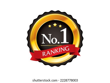 Ranking No.1 icon vector illustration award