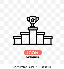 Ranking, podium icon vector isolated on transparent background