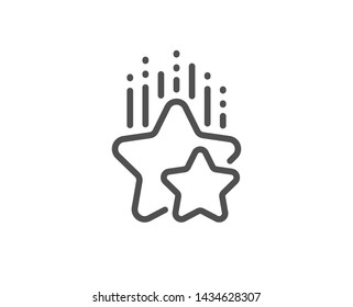 Ranking stars line icon. Star rating sign. Best rank symbol. Quality design element. Linear style ranking stars icon. Editable stroke. Vector