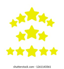 Ranking stars vector. Game stars ui elements