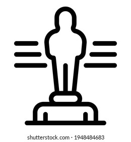 Ranking statuette icon. Outline Ranking statuette vector icon for web design isolated on white background