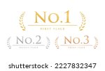 Ranking title icon vector illustration No.1
