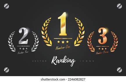 Ranking title icon vector illustration