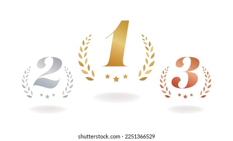 Ranking title icon vector illustration No.1