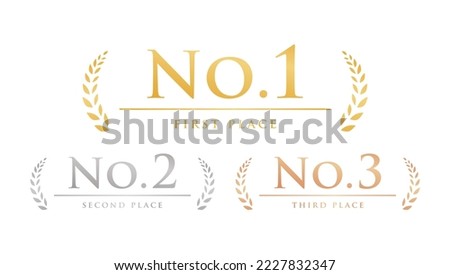 Ranking title icon vector illustration No.1 Stockfoto © 