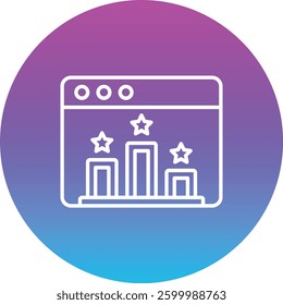 Ranking vector icon. Can be used for printing, mobile and web applications.