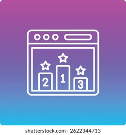 Ranking-Vektorsymbol. Kann für Druck-, Mobil- und Web-Anwendungen verwendet werden.