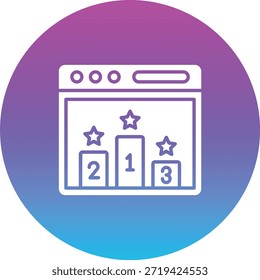 Ranking-Vektorsymbol. Kann für Druck-, Mobil- und Web-Anwendungen verwendet werden.