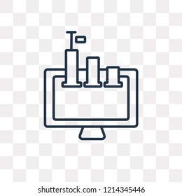 Ranking vector outline icon isolated on transparent background, high quality linear Ranking transparency concept can be used web and mobile