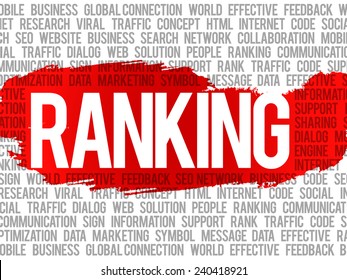 Ranking Word Cloud Vector Business Concept Stock Vector (Royalty Free ...