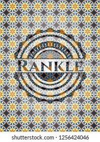 Rankle arabesque style badge. arabic decoration.