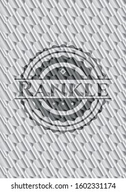 Rankle silver badge. Scales pattern. Vector Illustration. Detailed.