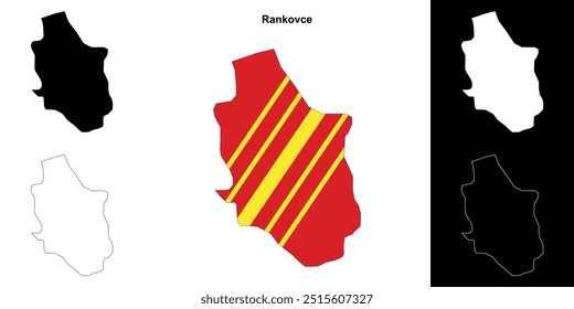 Mapa de Rankovce município esboço conjunto