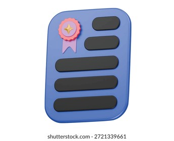 Ranking-Symbol 3D-Illustration rendern
