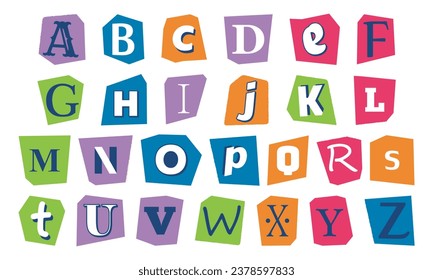 Ransom Alphabet Note Letter Illustration