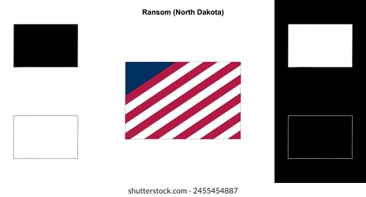 Ransom County (North Dakota) outline map set