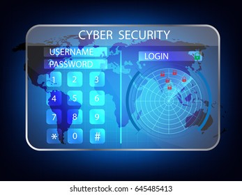 Ransomware alert, technology, cyber secueity, cybercrime, world map  ,world map  furnished by NASA.