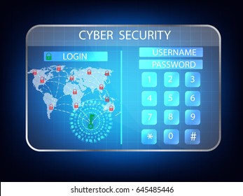 Ransomware alert, technology ,cyber security, cybercrime, world map  ,world map  furnished by NASA.