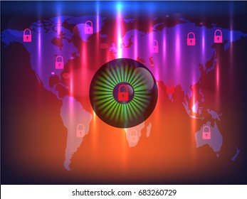 Ransomware alert, technology ,cyber security,cybercrime,world map  