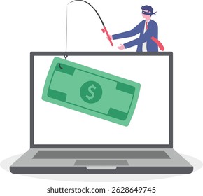 Crime de computador ransomware, rede de empresa de ataque de hackers pedir dinheiro para desbloquear dados via conceito de internet
