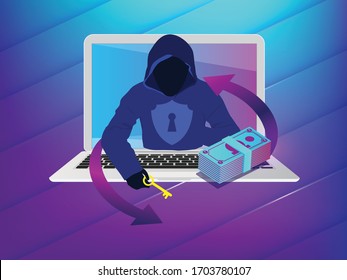 Ransomware Hacker, Phishing, Hacking, Money Transfer